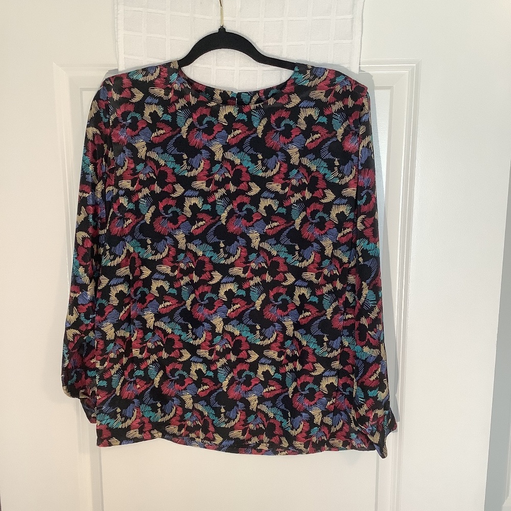 Jaclyn Smith Ladies Pullover Blouse Multi Color Size 12